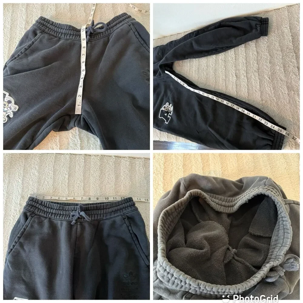 Adidas Disney Astronaut Mickey Black Drawstring Sweatpants Pockets Men’s Small‎